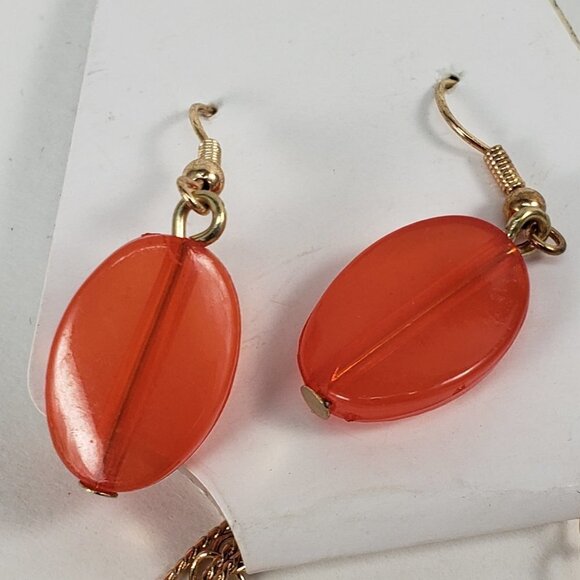 Gold Multi-Strand Statement Necklace Multi-Color Beaded & Matching Earrings - Picture 8 of 11